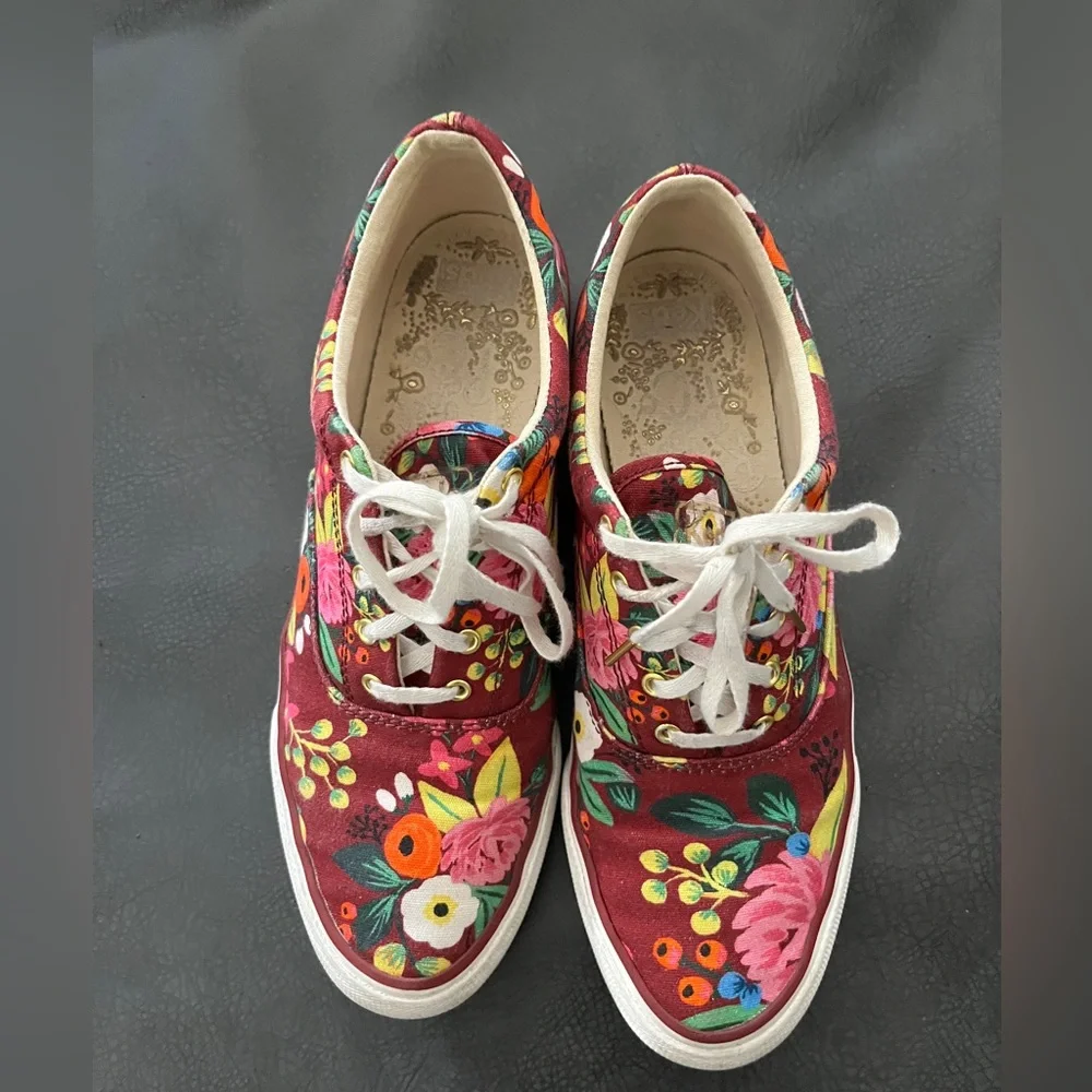 Keds x Rifle Paper Co floral shoes, size 8